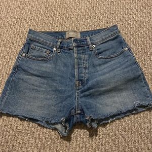 Everlane cheeky jean shorts